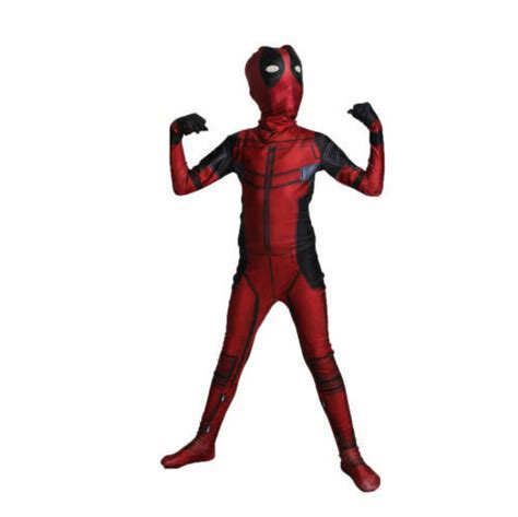 Kids Deadpool Bodysuit Jumpsuit Withwithout Accessories Halloween