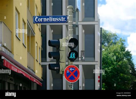 Gender Inclusive Traffic Light Sign Pedestrian Traffic Light In Glockenbachviertel Munich