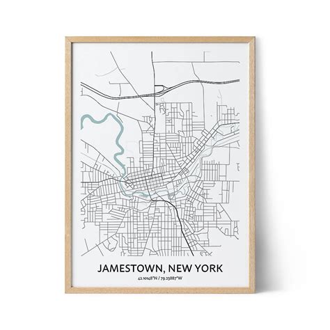 Jamestown Map Poster - Your City Map Art - Positive Prints