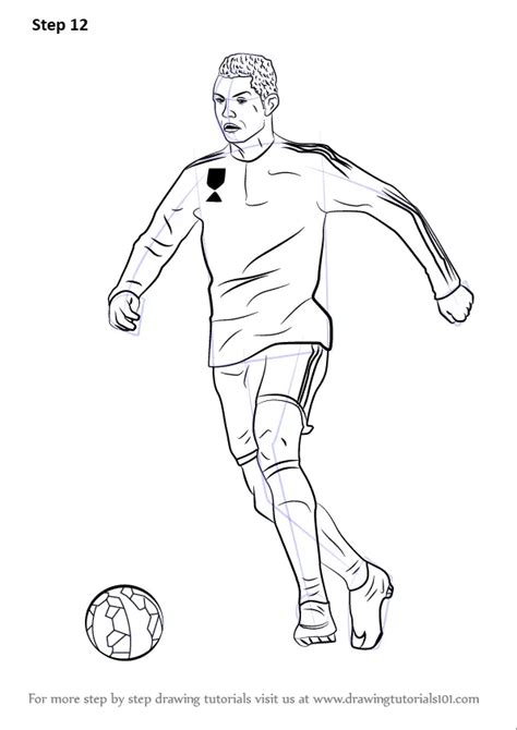 How To Draw Cristiano Ronaldo Footballers Step By Step