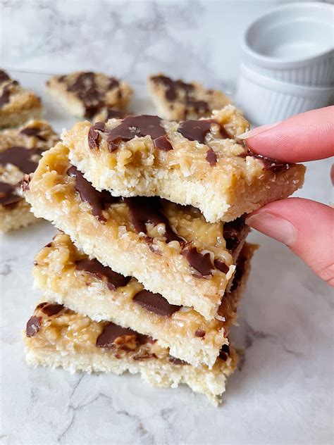 Healthy Samoa Cookie Bars The Hint Of Rosemary