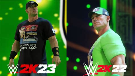 Wwe 2k23 Vs Wwe 2k22 Graphics Comparison Youtube