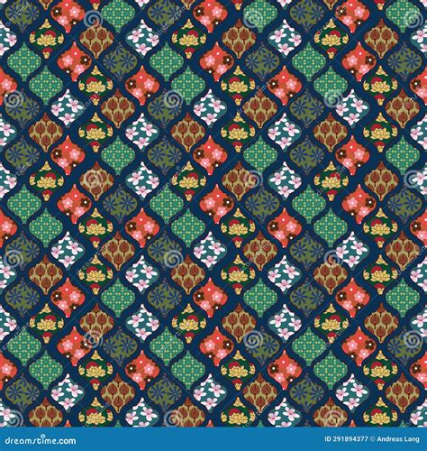 Asian Pattern Decorative Japanese Fabric Texture Background Stock ...