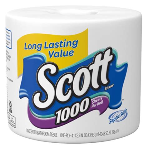 Scott 1000 Sheets Per Roll Toilet Paper 1 Roll