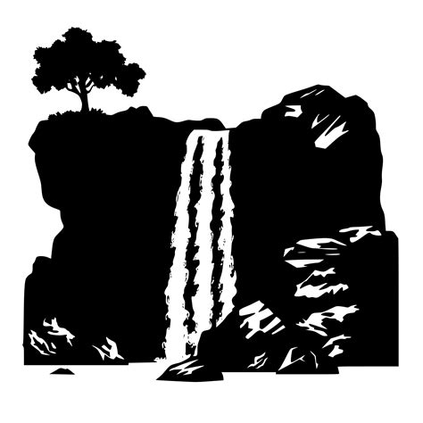 Waterfall Silhouette SVG File for Cricut, Silhouette, Laser Machines