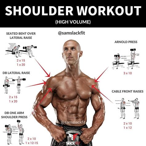 HIGH VOLUME SHOULDER WORKOUT ⠀⠀⠀⠀⠀⠀ No matter how big your arms, chest ...