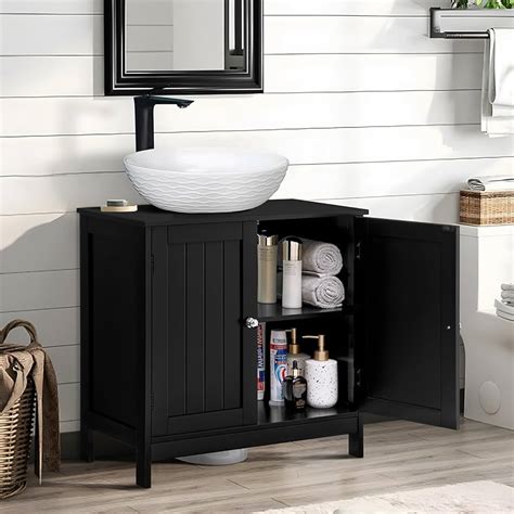 Homcom Under Sink Bathroom Cabinet With Doors And Shelf Off