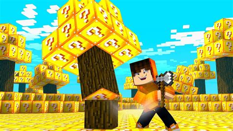 TUDO NO MINECRAFT VIROU LUCKY BLOCK YouTube