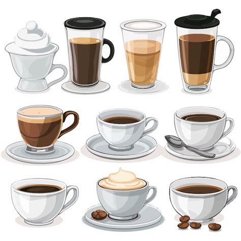 Premium Vector Coffee Vector Set