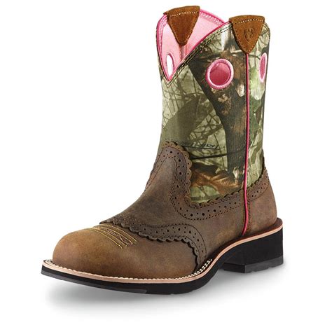 Women's Ariat® 8" Fatbaby Cowgirl Cowboy Boots - 282507, Cowboy ...