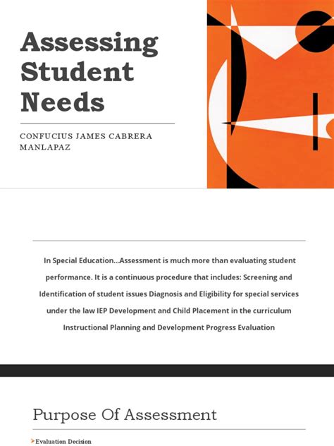 Assessing Student Needs Pdf Individualized Education Program Teaching