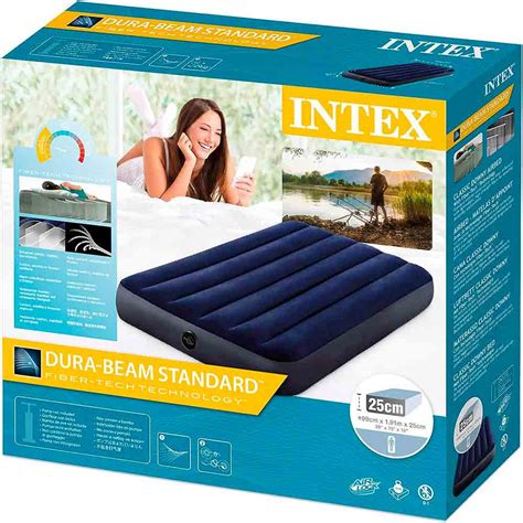 Colch N Hinchable Intex Dura Beam Standard Classic Downy