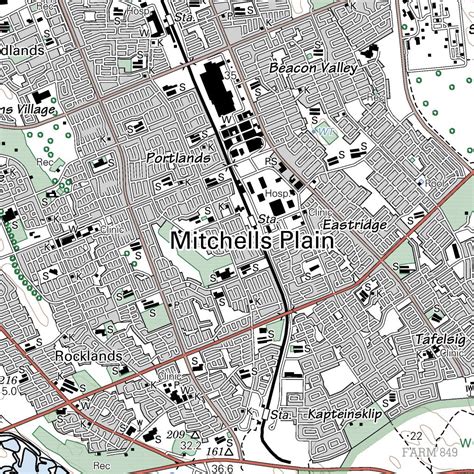 3418ba Mitchells Plain 8th Edition Map By Chief Directorate National