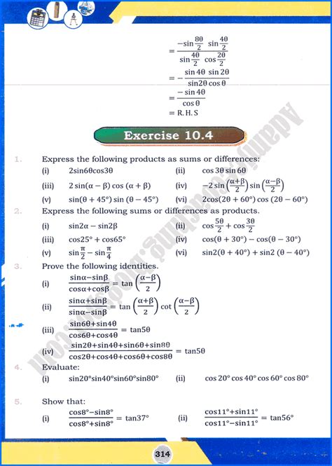Adamjee Coaching Trigonometric Identities Of Sum And Difference Of