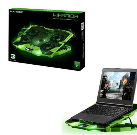 Vixe Vendas Base Notebook Cooler Warrior Ac292 Gamer Verde Led Master