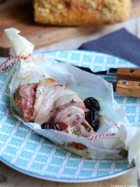 Gigolette de lapin à la moutarde et lard fumé en papillote