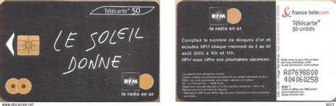 2000 Carte à puce France Télécom RFM Le Soleil Donne 2 Disques