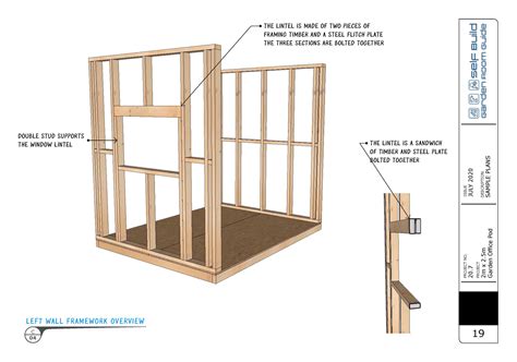 2m x 2.5m Garden Office Pod Sample Plans – Self Build Garden Offices