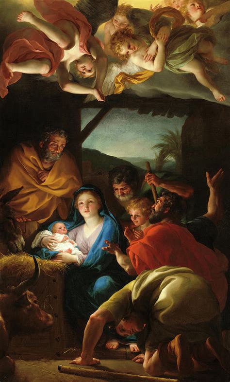 The Adoration Of The Shepherds 1764 1765 Painting By Anton Raphael