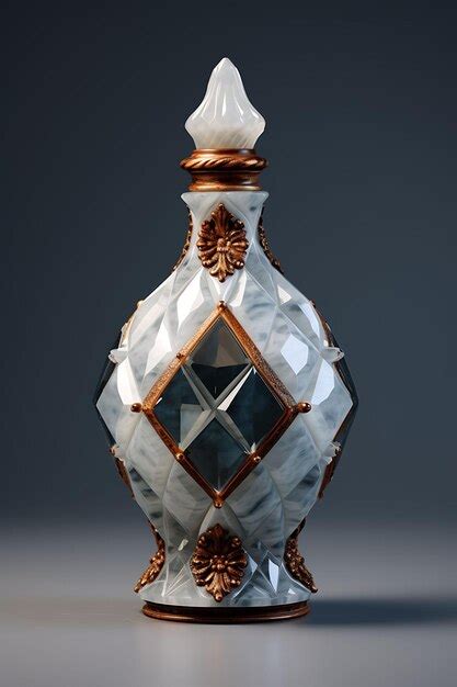 Premium Ai Image A Faceted Bottle On Marble Classical Aesthetics