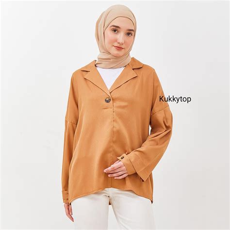 Jual Kukky Top Baju Atasan Wanita Polos Fashion Muslim Korean Style