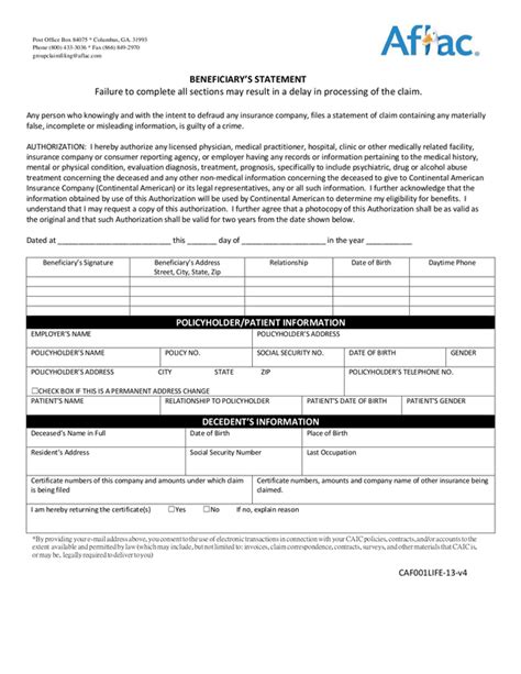 Aflac Wellness Claim Forms Printable