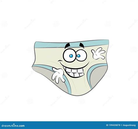 Happy Cartoon Illustration Of Men Underwear Stock Illustration