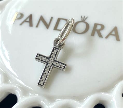 Authentic Pandora Sparkling Cross Dangle Charm 791310cz Ebay