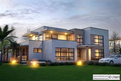 5 Bedroom House Design Id 25603 Contemporary House Plans Modern Style House Plans Modern