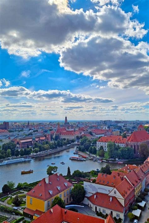 Wroclaw Poland June Beautiful View Of The Odra River And