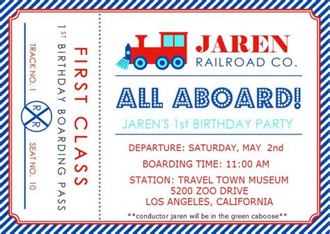 Chugga Chugga Two Two Train Second Birthday Invitation Train Birthday