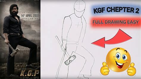 Kgf Chepter Full Drawing Very Easy Yash Hero How To Draw Kgf