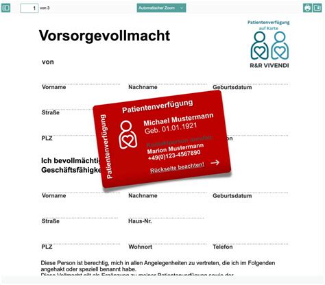 Patientenverfügung und Vorsorgevollmacht zum Ausdrucken kostenlos 2023