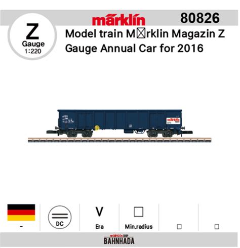 Marklin Z Model Train Marklin Magazin Z Gauge Annual Car For