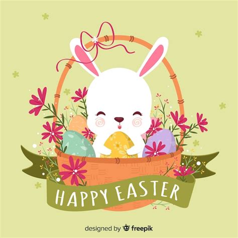 Free Vector Hand Drawn Happy Easter Day Background