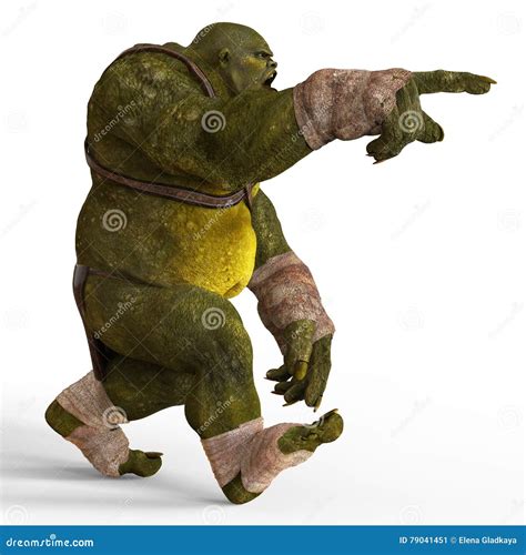 Ogre 3d Illustration Stock Illustration Illustration Of Scare 79041451