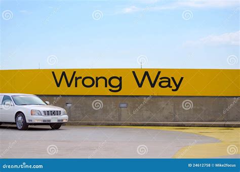 Wrong Way Sign Stock Photo Image Of Road Info Enter