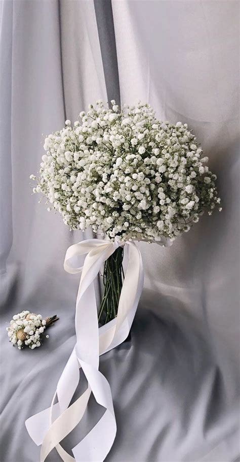 Babys Breath Bouquet Wedding Hand Bouquet Wedding Simple Wedding