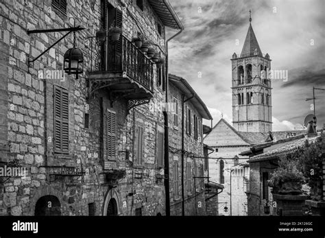 Assisi A Journey Through History And Religion Black And White Stock