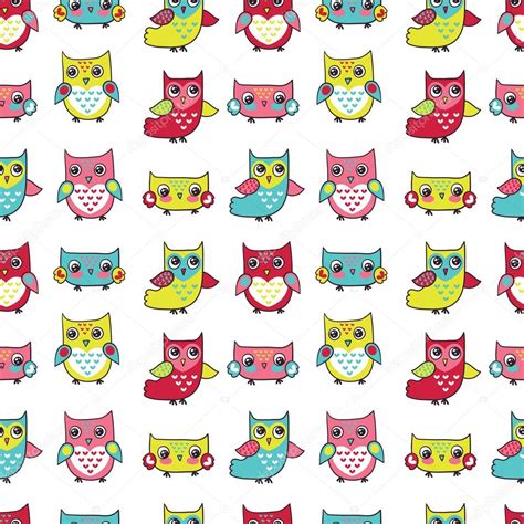 Owls Seamless Pattern Stock Vector Image By ©tets 18697259