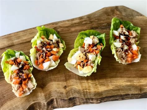 Wraps De At N Y Huevo Duro Receta Ekilu