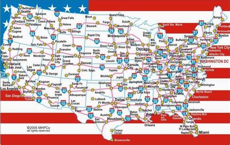 Places to Visit in US: Usa Interstates Map