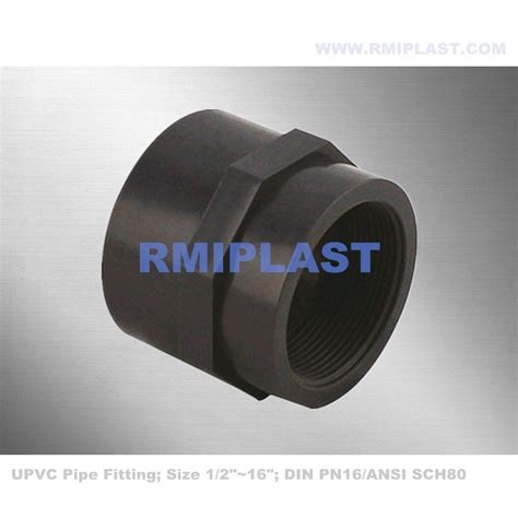 Pvc Female Coupling Of Din Pn16 Plastic Pipe Fitting Connector Upvc