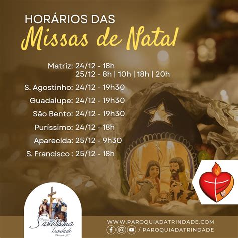 Missas De Natal Confira A Programa O Par Quia Sant Ssima Trindade