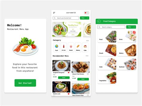 food menu app designs themes templates  downloadable graphic