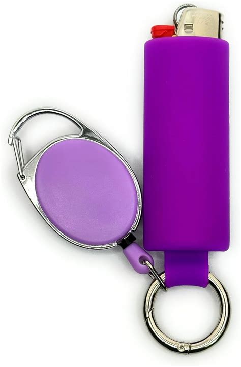 Purple Retractable Lighter Holder For J6 Bic Lighters 16