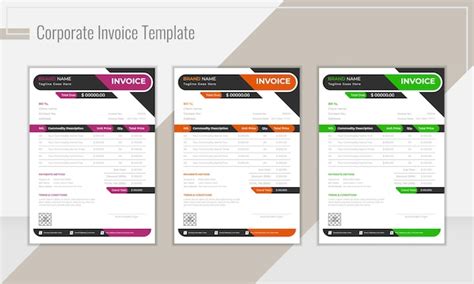 Premium Vector Professional And Modern Invoice Design Template