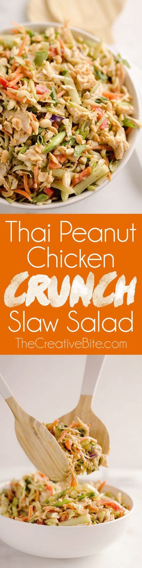 Thai Peanut Chicken Crunch Slaw Salad Recipe Healthy Recipes