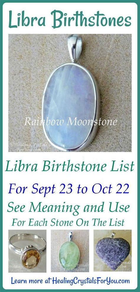 Libra Birthstone List Birthstones & Meanings 23rd Sept to 22nd Oct ...