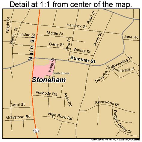 Stoneham Massachusetts Street Map 2567700